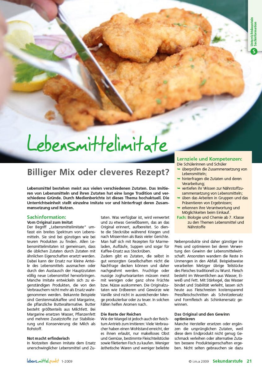 Lebensmittelimitate - Billiger Mix oder cleveres Rezept?