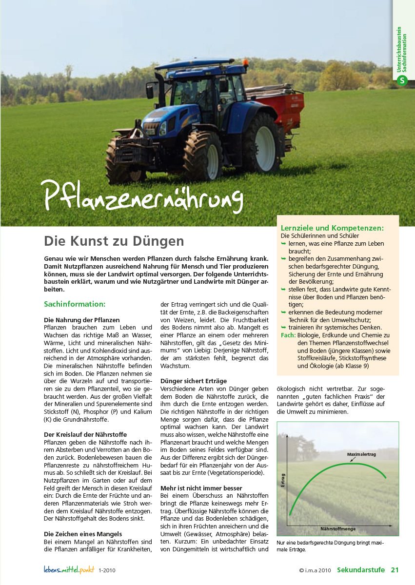Pflanzenernährung (1) - Die Kunst zu Düngen