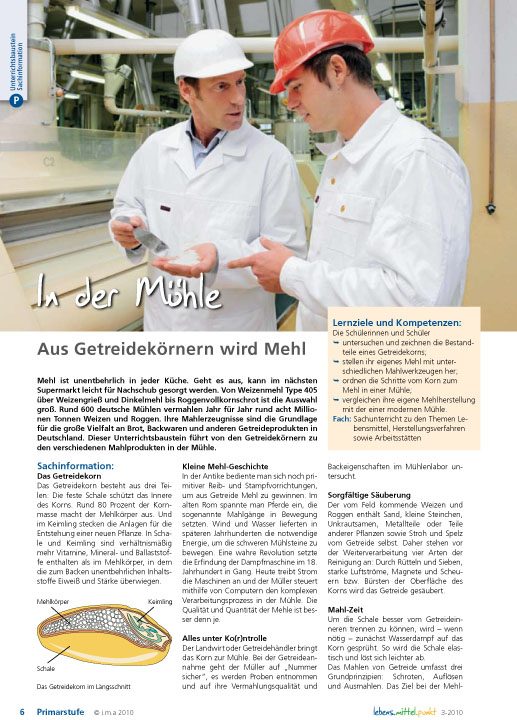 In der Mühle - Aus Getreidekörnern wird Mehl