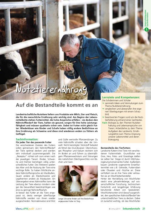 Nutztierernährung - Auf die Bestandteile kommt es an