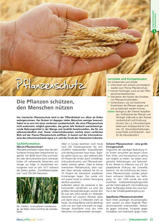 Pflanzenschutz - Die Pflanzen schützen, den Menschen nützen