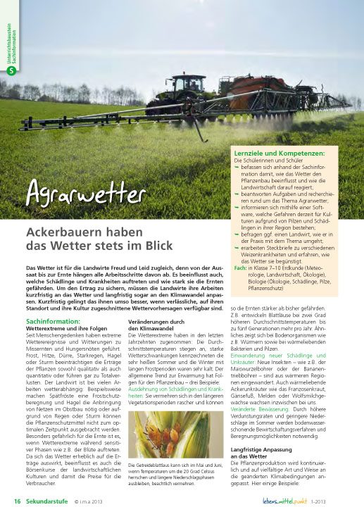 Agrarwetter - Ackerbauern haben das Wetter stets im Blick