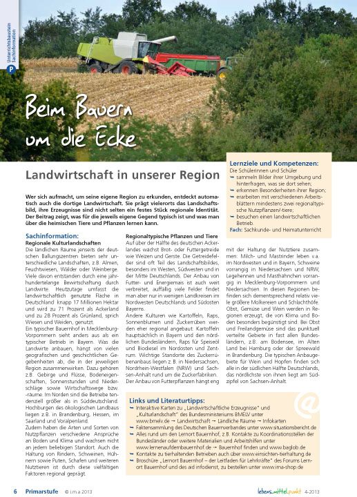 Beim Bauern um die Ecke -  Landwirtschaft in unserer Region