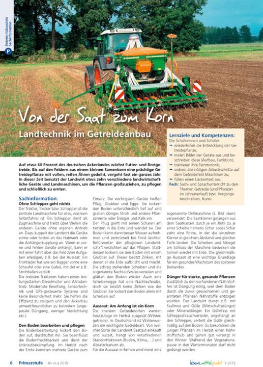 Von der Saat zum Korn - Landtechnik im Getreideanbau