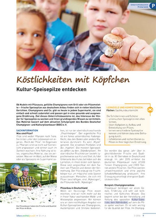 Köstlichkeiten mit Köpfchen -  Kultur-Speisepilze entdecken