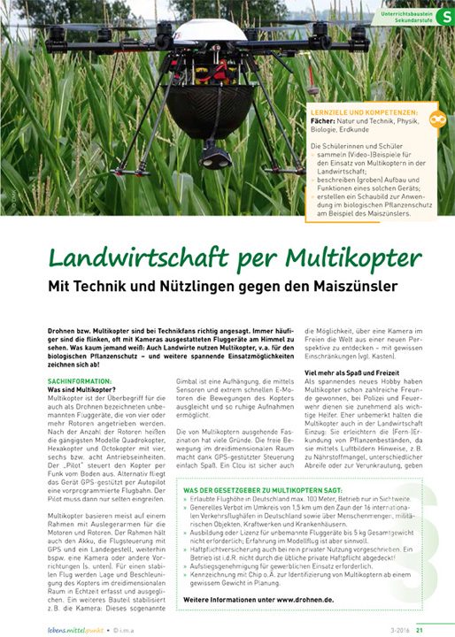 Landwirtschaft per Multikopter - Mit Technik und Nützlingen gegen den Maiszünsler