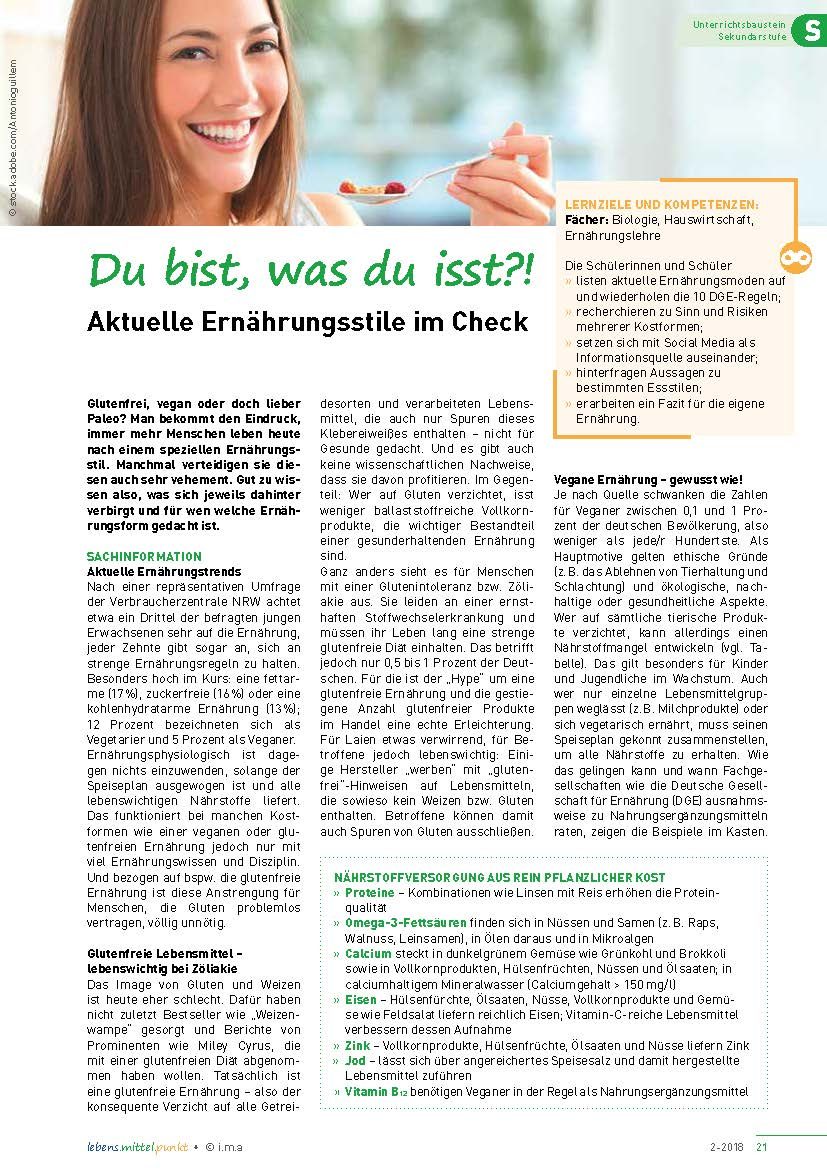 Du bist, was du isst?! - Aktuelle Ernährungsstile im Check