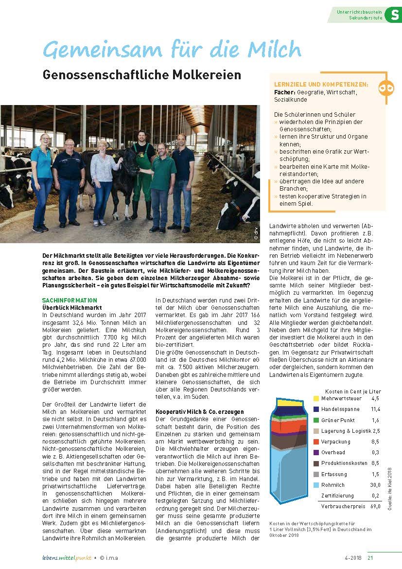 Gemeinsam für die Milch - Genossenschaftliche Molkereien (zusätzliches Online-Material)