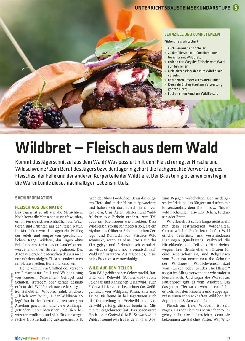 Wildbret - Fleisch aus dem Wald