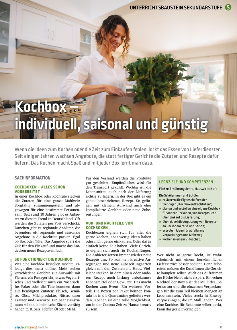 Kochbox - individuell, saisonal und günstig