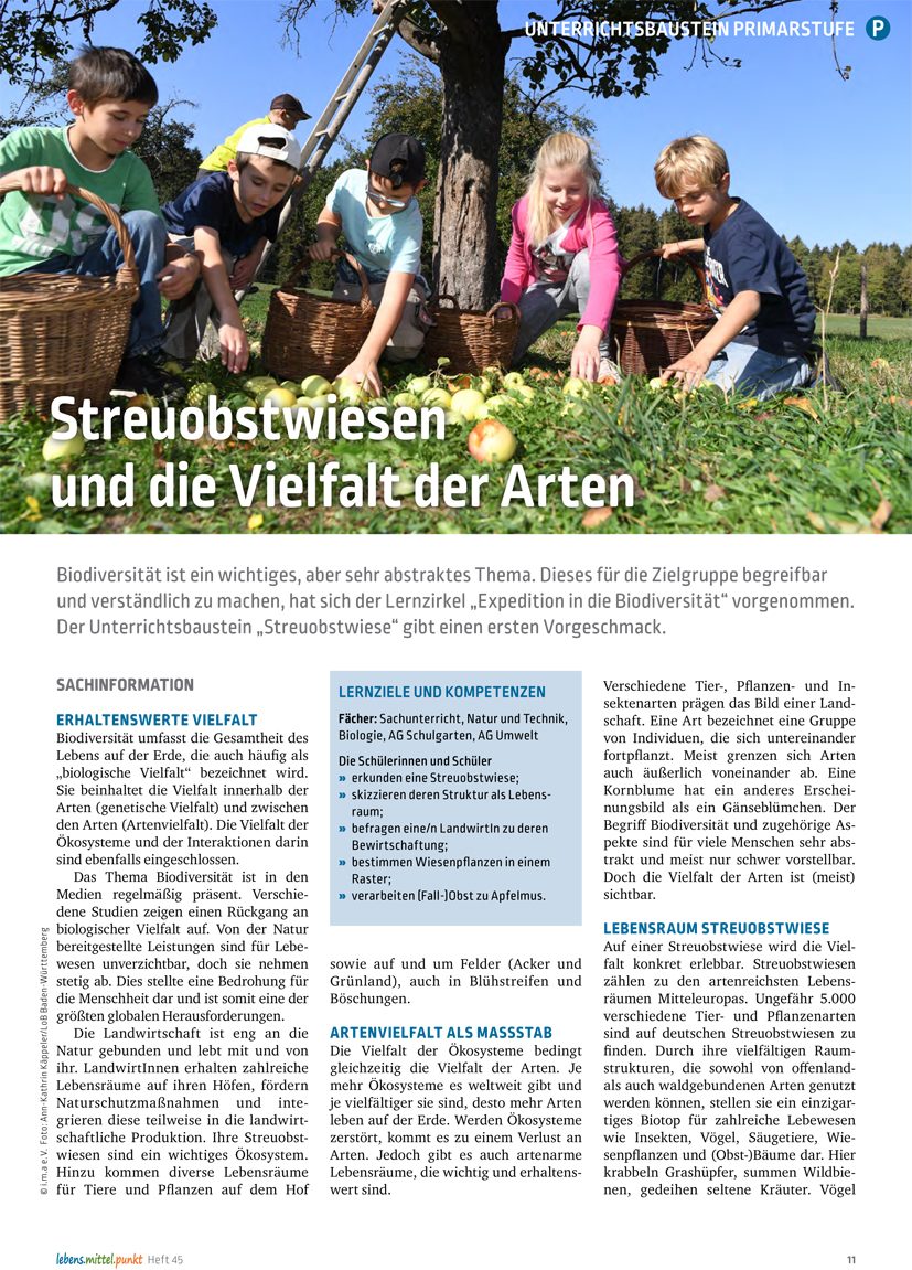 Streuobstwiesen - die Vielfalt der Arten