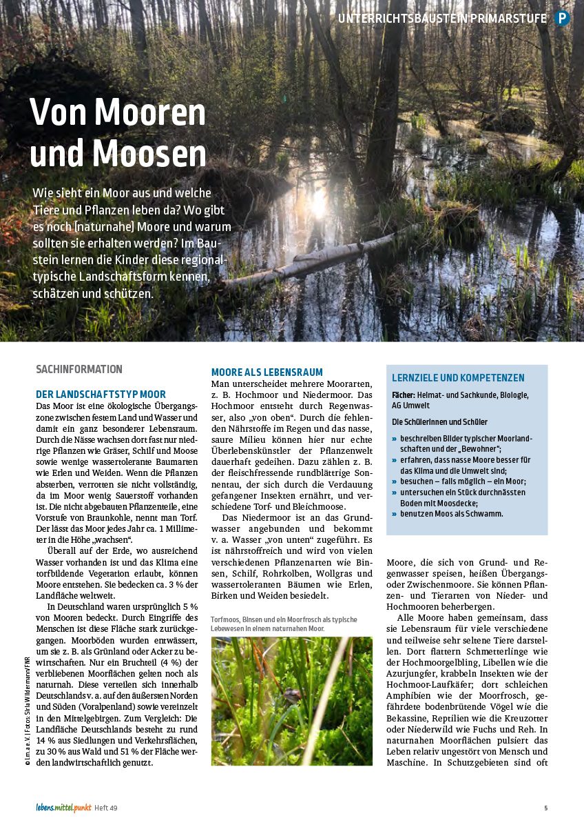Natur- und Klimaschutz - Von Mooren und Moosen