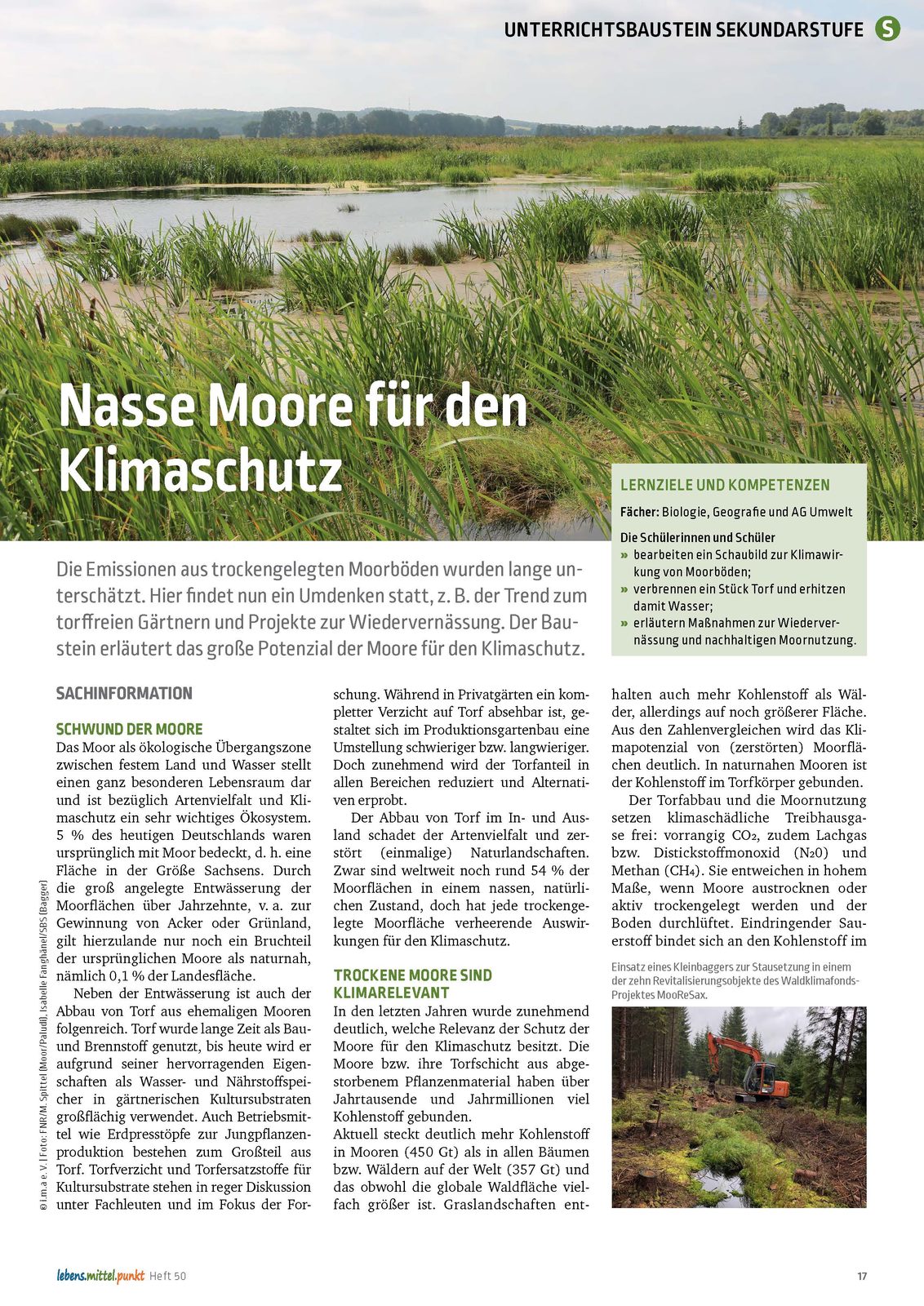 Nasse Moore - für den Klimaschutz