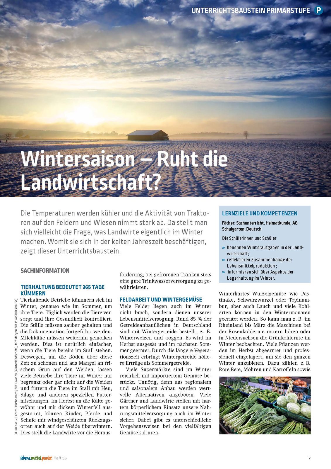 Wintersaison - Ruht die Landwirtschaft?